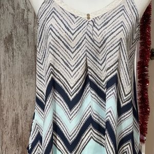 Light blue/navy tank